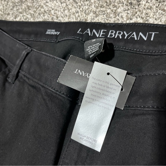 New! Lane Bryant Plus Size 28 Black Mid Rise Skinny Pants Retail $70 - Picture 6 of 12